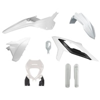 Rtech White Plastic Kit with Headlight Surround & Fork Protectors for 2024 Beta RR350 4T 