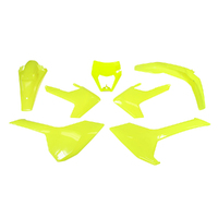 Rtech Neon Yellow Plastic Kit with Headlight Surround for 2017-2018 Husqvarna FE501 