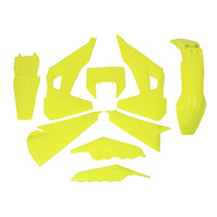 Rtech Neon Yellow Plastic Kit with Headlight Surround for 2022 Husqvarna TE250i 