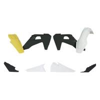 Rtech White/Black/Yellow Plastic Kit for 2023 Husqvarna TE150 Heritage 