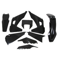 Rtech Husqvarna Black Plastic Kit TE300i Jarvis Edition 2020 with Headlight Surround