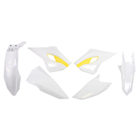 Rtech Husqvarna White / Yellow Plastic Kit FE501 2016