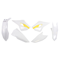 Rtech White/Yellow Plastic Kit for 2016 Husqvarna TE250 