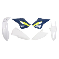 Rtech White/Blue Plastic Kit for 2015 Husqvarna TE250 