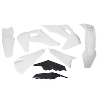 Rtech Husqvarna White / Grey Plastic Kit FE350 2022 without Headlight Surround