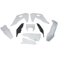 Rtech Husqvarna White / Grey Plastic Kit FE501 2022 with Headlight Surround