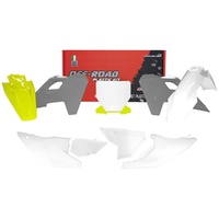 Rtech White/Grey/Yellow Plastic Kit for 2023 Husqvarna FC250 Heritage 