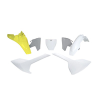 Rtech White/Grey/Yellow Plastic Kit for 2018-2022 Husqvarna TC85 SW 