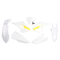 Rtech White/Yellow Plastic Kit for 2014 Husqvarna FC350 