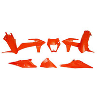 Rtech KTM Neon Orange Plastic Kit 500EXCF Six Days 2020 with Headlight Surround