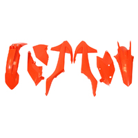 Rtech KTM Orange Plastic Kit 125EXC 2018 without Headlight Surround