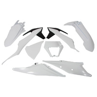 Rtech White/White/Black Plastic Kit with Headlight Surround for 2021-2022 KTM 300 XCW TPI 