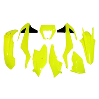 Rtech KTM Neon Yellow Plastic Kit 250EXC TPI Six Days 2019 with Headlight Surround