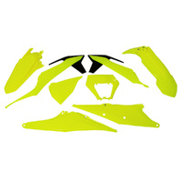 Rtech KTM Neon Yellow Plastic Kit 500EXCF Six Days 2020 with Headlight Surround