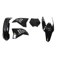 Rtech KTM Black Plastic Kit 125EXC Six Days 2008-2010