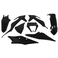 Rtech Black Plastic Kit with Headlight Surround for 2022 KTM 250 EXC TPI 