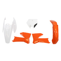 Rtech Orange/White Plastic Kit for 2006-2010 KTM 85 SX 