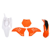 Rtech Orange/White Plastic Kit for 2009-2010 KTM 65 SX 