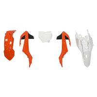 Rtech Orange/White Plastic Kit for 2017 KTM 65 SX 