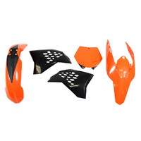 Rtech KTM Orange / Black Plastic Kit 530XCFW Six Days 2011