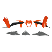 Rtech Orange/Black/Grey Plastic Kit with Headlight Surround for 2021-2022 KTM 300 XCW TPI 