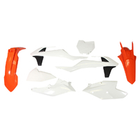 Rtech KTM Orange / White / Black Plastic Kit 450SXF 2018