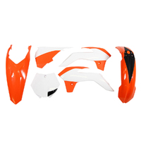 Rtech Orange/White Plastic Kit for 2013-2014 KTM 85 SX 