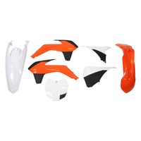 Rtech Orange/White Plastic Kit for 2013-2014 KTM 150 SX 