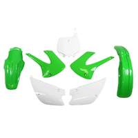Rtech Kawasaki Green / White Plastic Kit KX85 2013