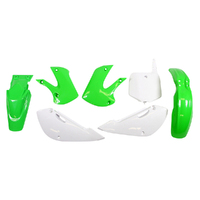 Rtech Kawasaki Green / White Plastic Kit KX65 2013-2015