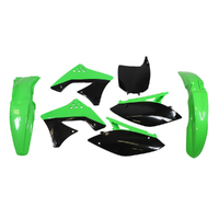 Rtech Kawasaki Green / Black Plastic Kit KX250F Monster Energy 2009
