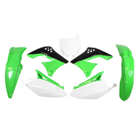 Rtech Green/Black/White Plastic Kit for 2009 Kawasaki KX450F 