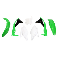 Rtech Kawasaki Green / Black / White Plastic Kit KX250F 2019