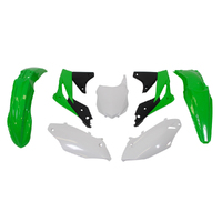 Rtech Green/Black/White Plastic Kit for 2013-2015 Kawasaki KX250F 