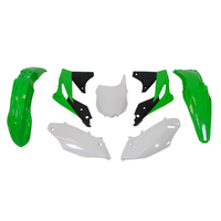 Rtech Kawasaki Green / Black / White Plastic Kit KX250F 2013-2015