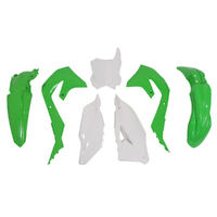 Rtech Kawasaki Green / White Plastic Kit KX250F 2021-2022