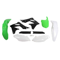 Rtech Kawasaki Green / Black / White USA Plastic Kit KX250F 2013-2015