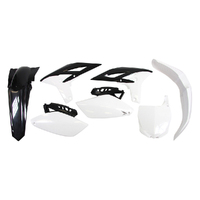 Rtech Yamaha White / Black Plastic Kit YZ250F 2013