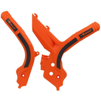 Rtech Orange/Black Frame Protectors for 2019-2022 KTM 350 XCF 