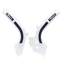 Rtech Husqvarna White / Blue Frame Protectors TE150 i 2020-2021