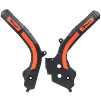 Rtech Black/Orange Frame Protectors for 2017-2019 KTM 450 EXCF 