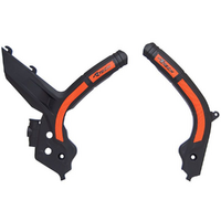 Rtech KTM Black / Orange Frame Protectors 450XCFW 2020-2021