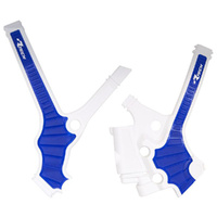 Rtech White/Blue Frame Protectors for 2022-2024 Yamaha YZ85 