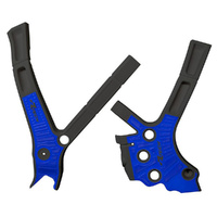 Rtech Black/Blue Frame Protectors for 2005-2024 Yamaha YZ125 