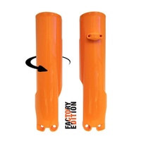 Rtech Orange Fork Protectors for 2023 Husqvarna FC350 Heritage 