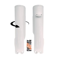 Rtech White Fork Protectors for 2022-2023 Husqvarna FC450 Rockstar Edition 