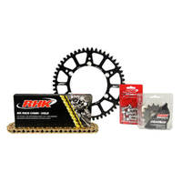 RHK Suzuki DRZ400 E/S 2000-On 15/48 Gold MX Chain & Black Alloy Sprocket Kit 
