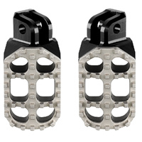RHK Black Pursuit Adjustable Footpegs for 2004 Husaberg FE501E 