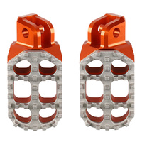RHK Orange Pursuit Adjustable Footpegs for 2016-2018 Sherco 450 SEF Six Days