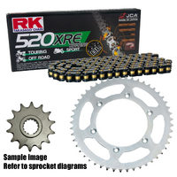 RK Black X-Ring Chain & Sprocket Kit for 2014-2023 Kawasaki ZX-6R ZX636 - 15/43